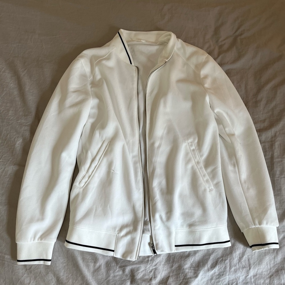 White Zara bomber jacket
